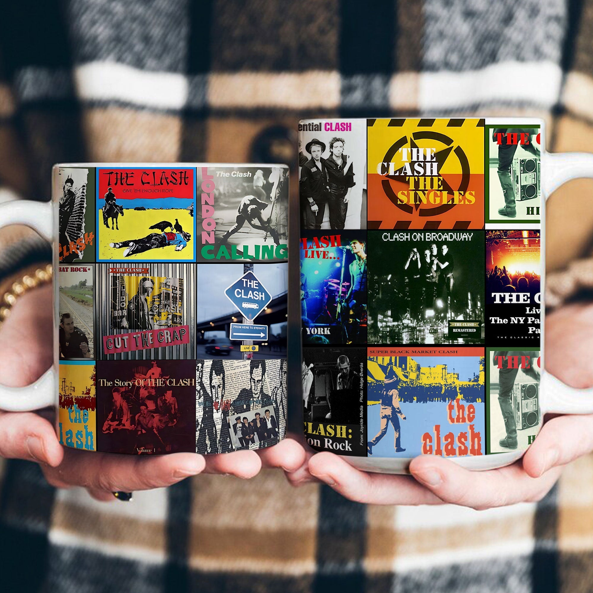 The Clash Accent Mug Classic Album Cover Collage Gift