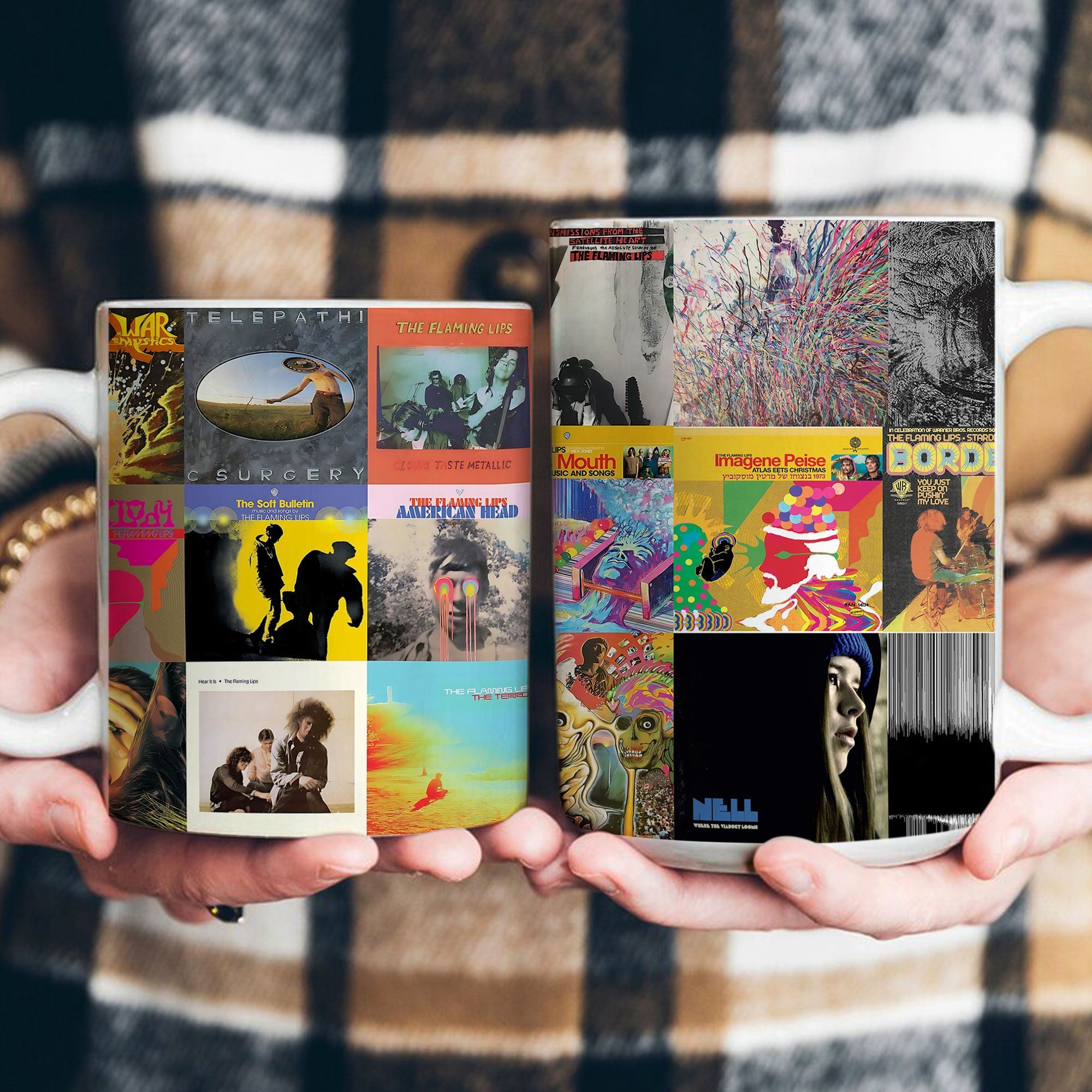 The Flaming Lips Accent Mug Psychedelic Album Art Collage Gift