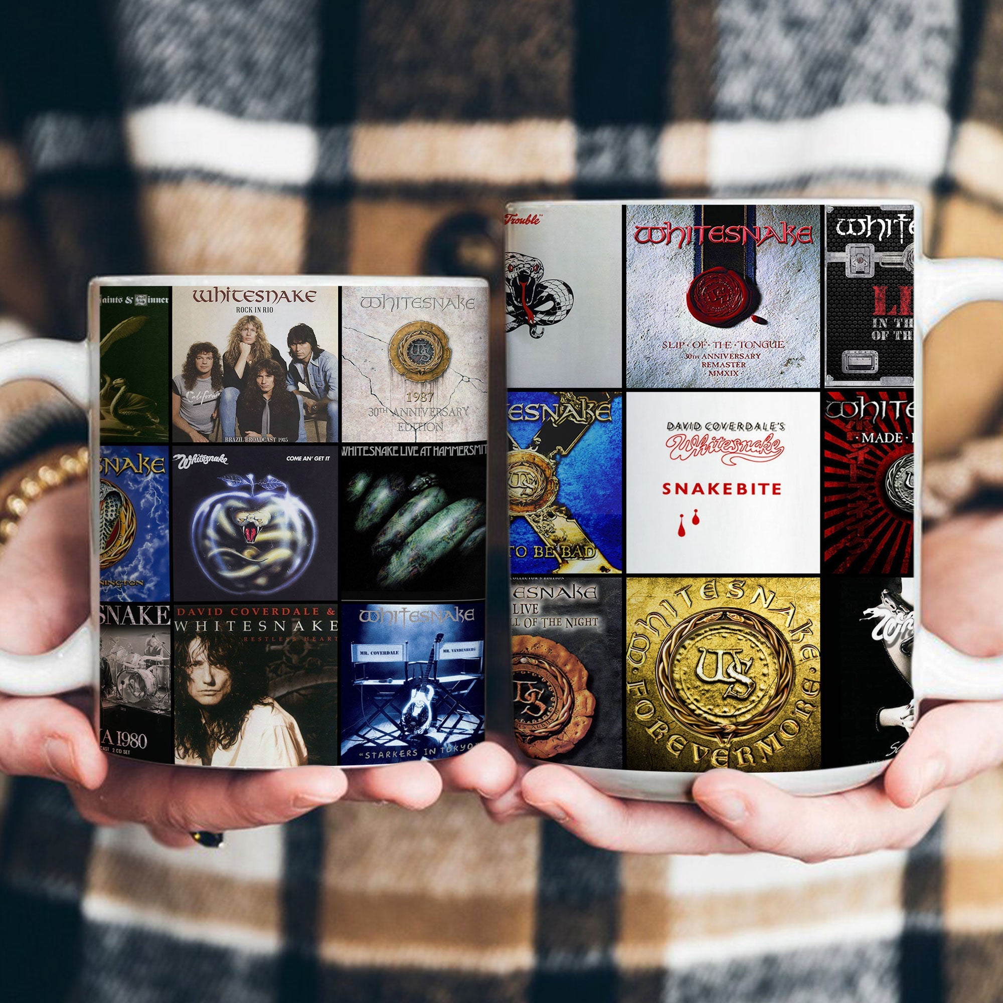 Whitesnake Accent Mug Classic Rock Nostalgia Collage Gift