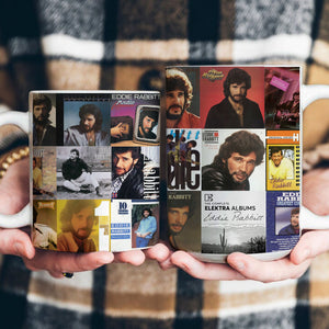 Eddie Rabbitt Accent Mug Classic Album Cover Collage Gift