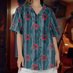 Phish Red Circle Donut Wave Inspried Unisex Hawaiian Shirt – Retro Music Button-Up Shirt