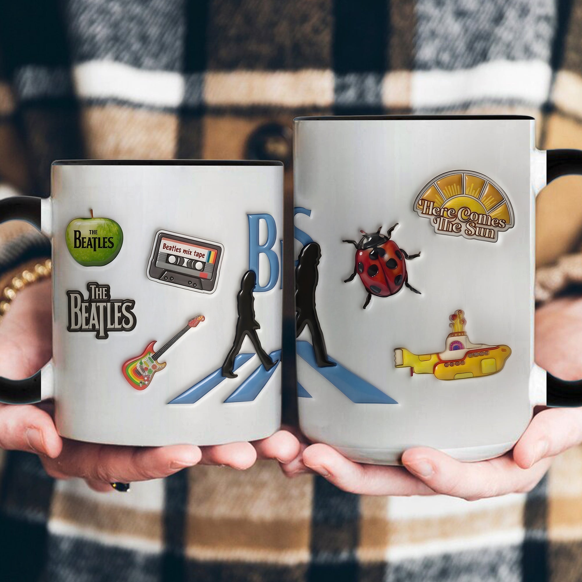 The Beatles Abbey Road Accent Mug Classic Crosswalk Silhouette Coffee Cup
