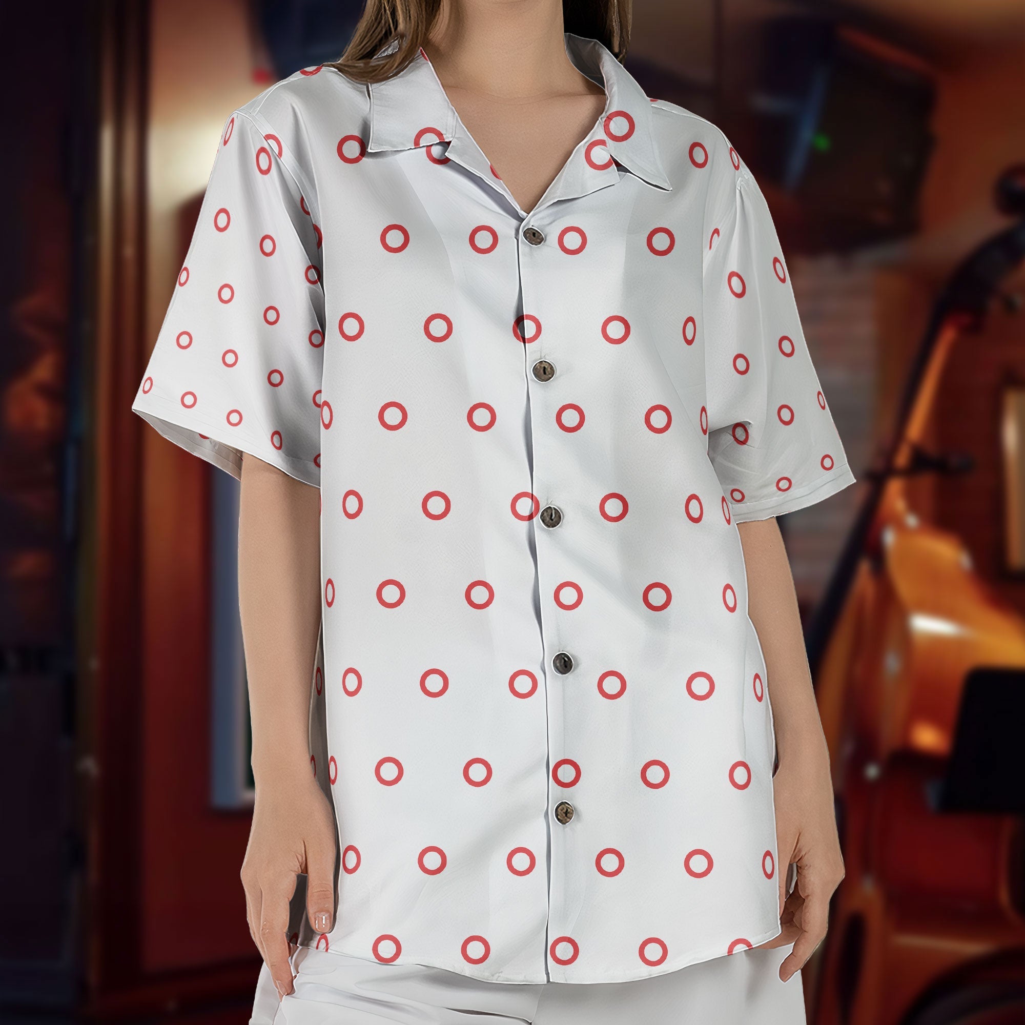 Phish Fishman Donut Button-up Shirt Hawaiian Shirt – Retro Music Inspired Unisex Button-Up Shirt