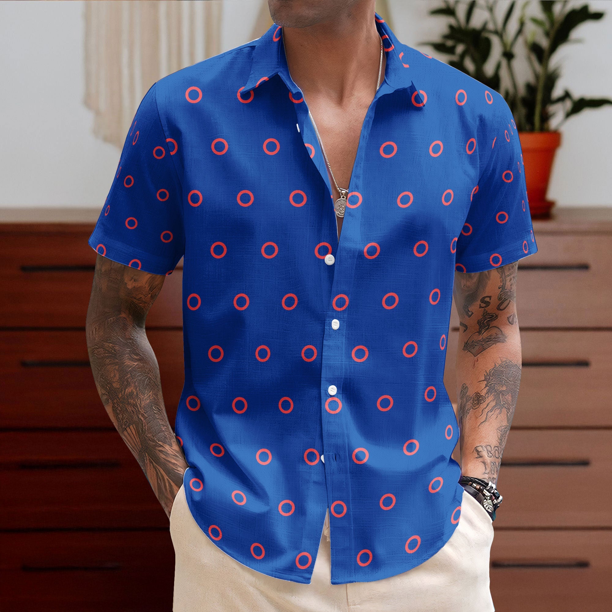 Phish Fishman Donut Button-up Shirt Hawaiian Shirt – Retro Music Inspired Unisex Button-Up Shirt