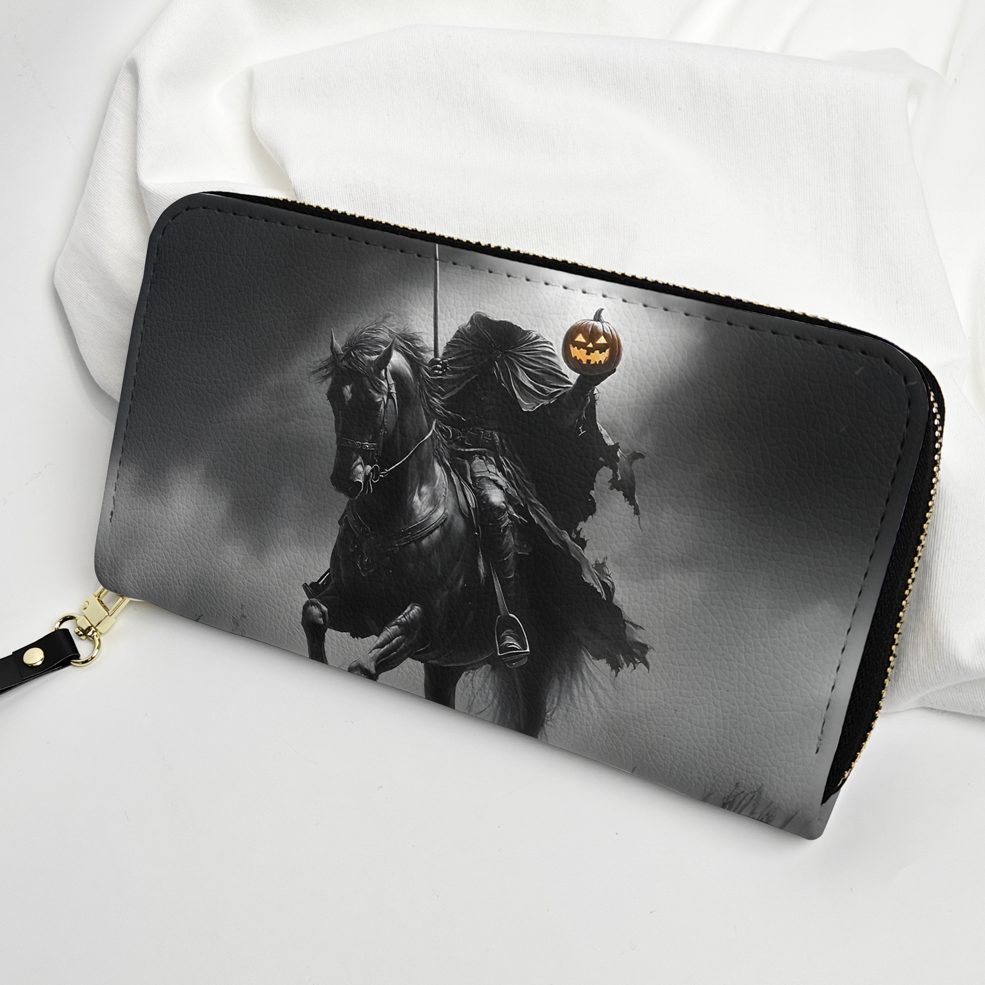Headless Horseman Halloween Leather Handbag & Wallet Set Gothic Horror Style