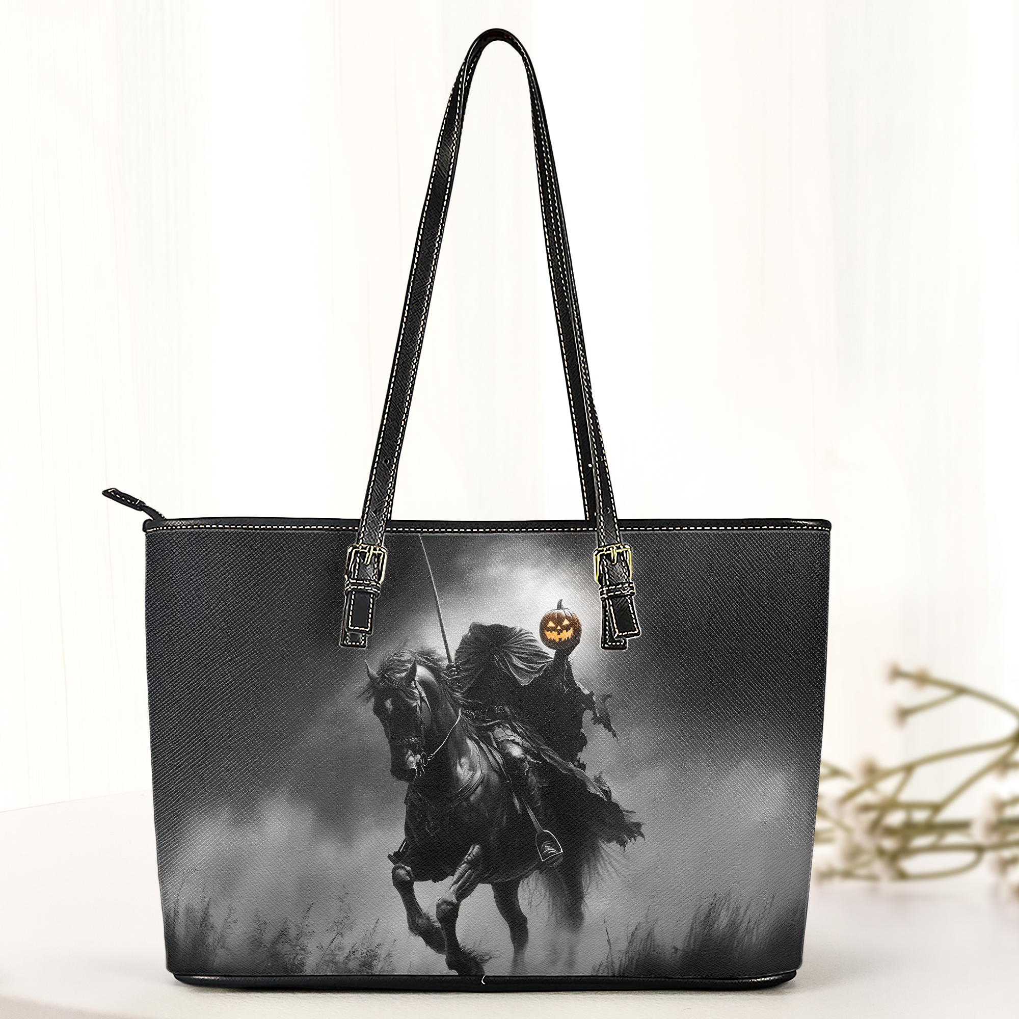 Headless Horseman Halloween Leather Handbag & Wallet Set Gothic Horror Style