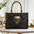 Gothic Skull Roses Leather Handbag & Wallet Set