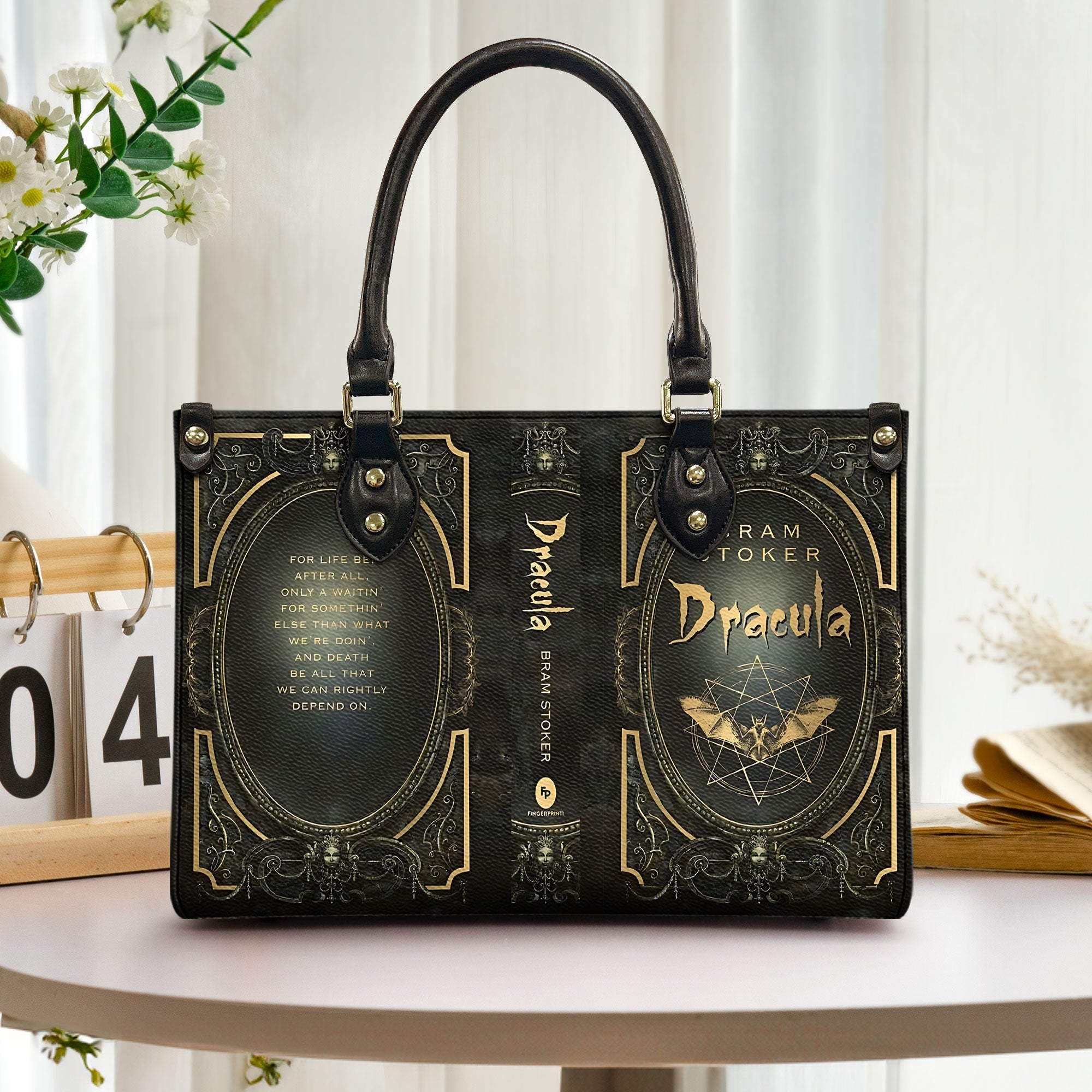 Bram Stoker’s Dracula Gothic Leather Handbag & Wallet Set Dark Literary Fashion