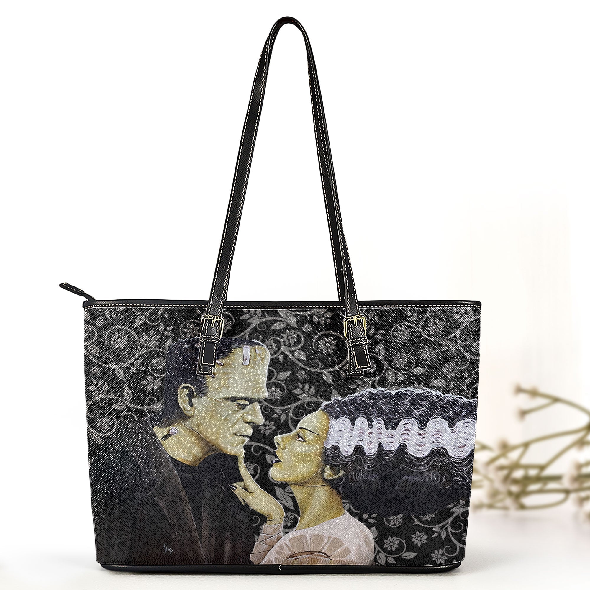 Frankenstein & Bride Gothic Leather Handbag & Wallet Set Classic Horror Love