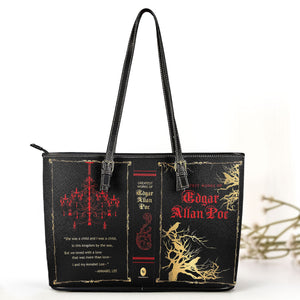 Edgar Allan Poe Gothic Leather Handbag & Wallet Set Literary Inspired Fashion