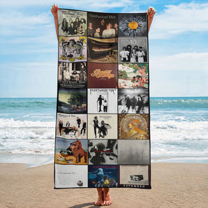 Fleetwood Mac Beach Towel Album Cover Collage Classic Rock Towel