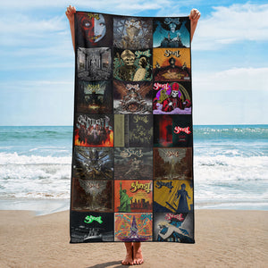Ghost Beach Towel Album Cover Collage Classic Rock Towel