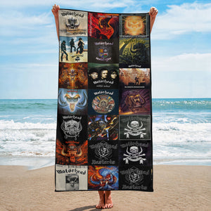 Motörhead Beach Towel Album Cover Collage Classic Rock Towel