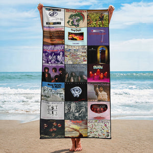 Deep Purple Beach Towel Album Cover Collage Classic Rock Towel