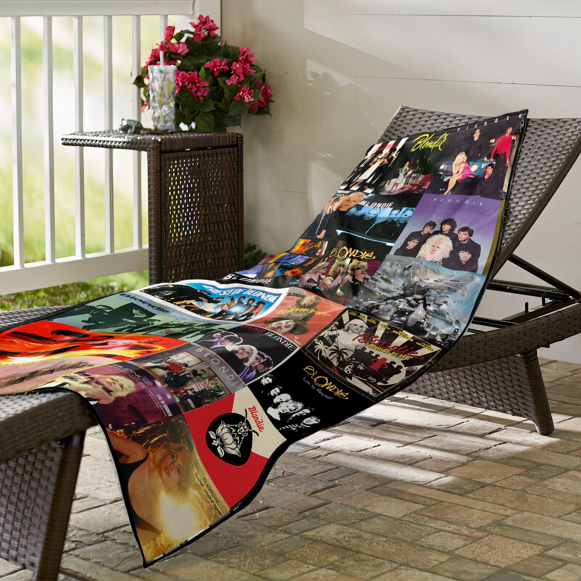 Blondie Beach Towel Album Cover Collage Classic Rock Towel