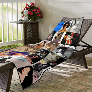 Diana Ross 2 Beach Towel Album Cover Collage Classic Pop And Rock Towel