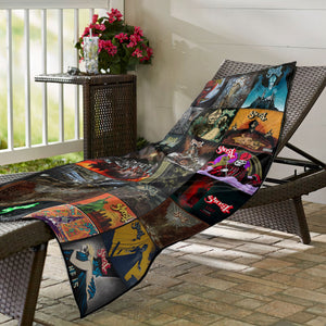 Ghost Beach Towel Album Cover Collage Classic Rock Towel
