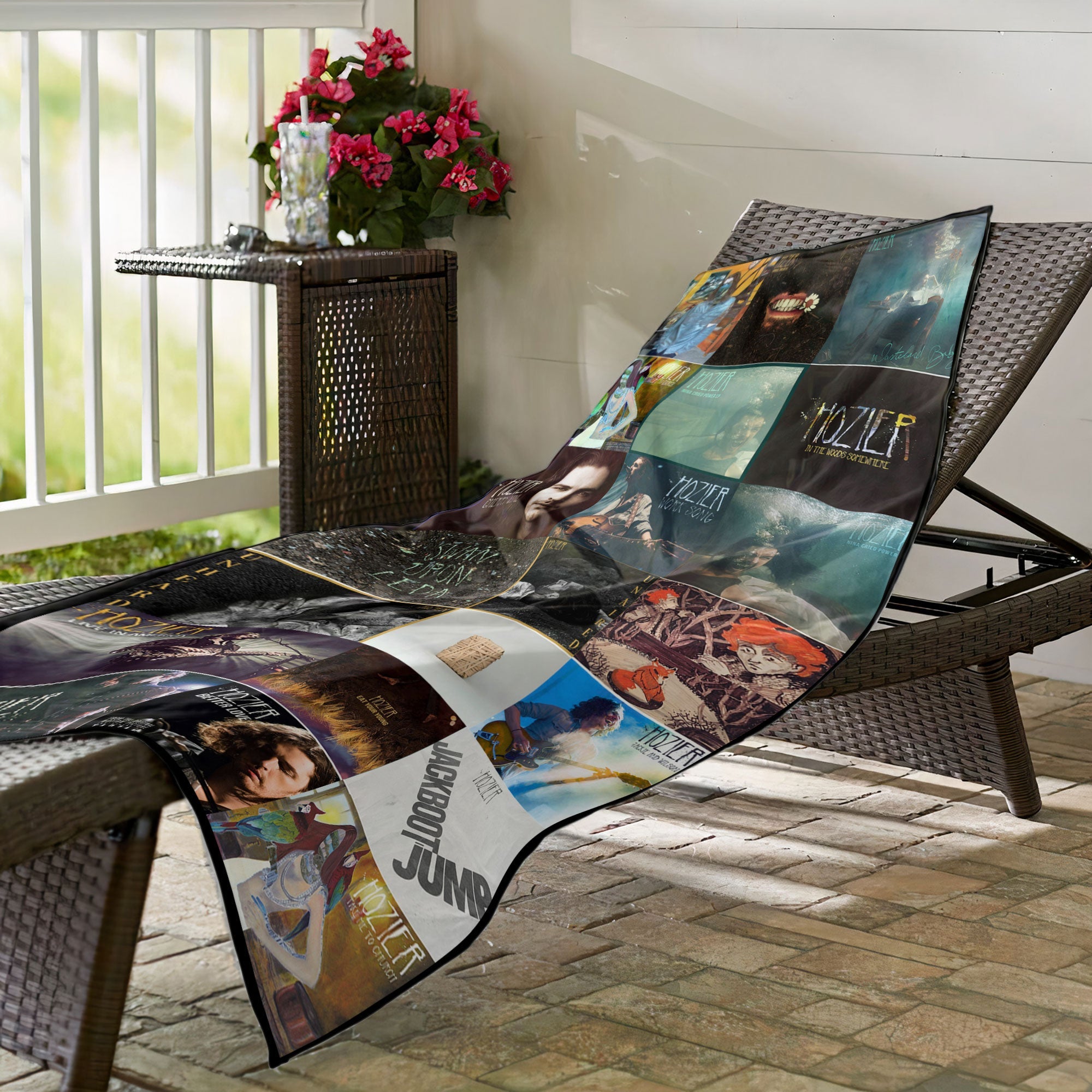Hozier Beach Towel Album Cover Collage Indie Rock Towel