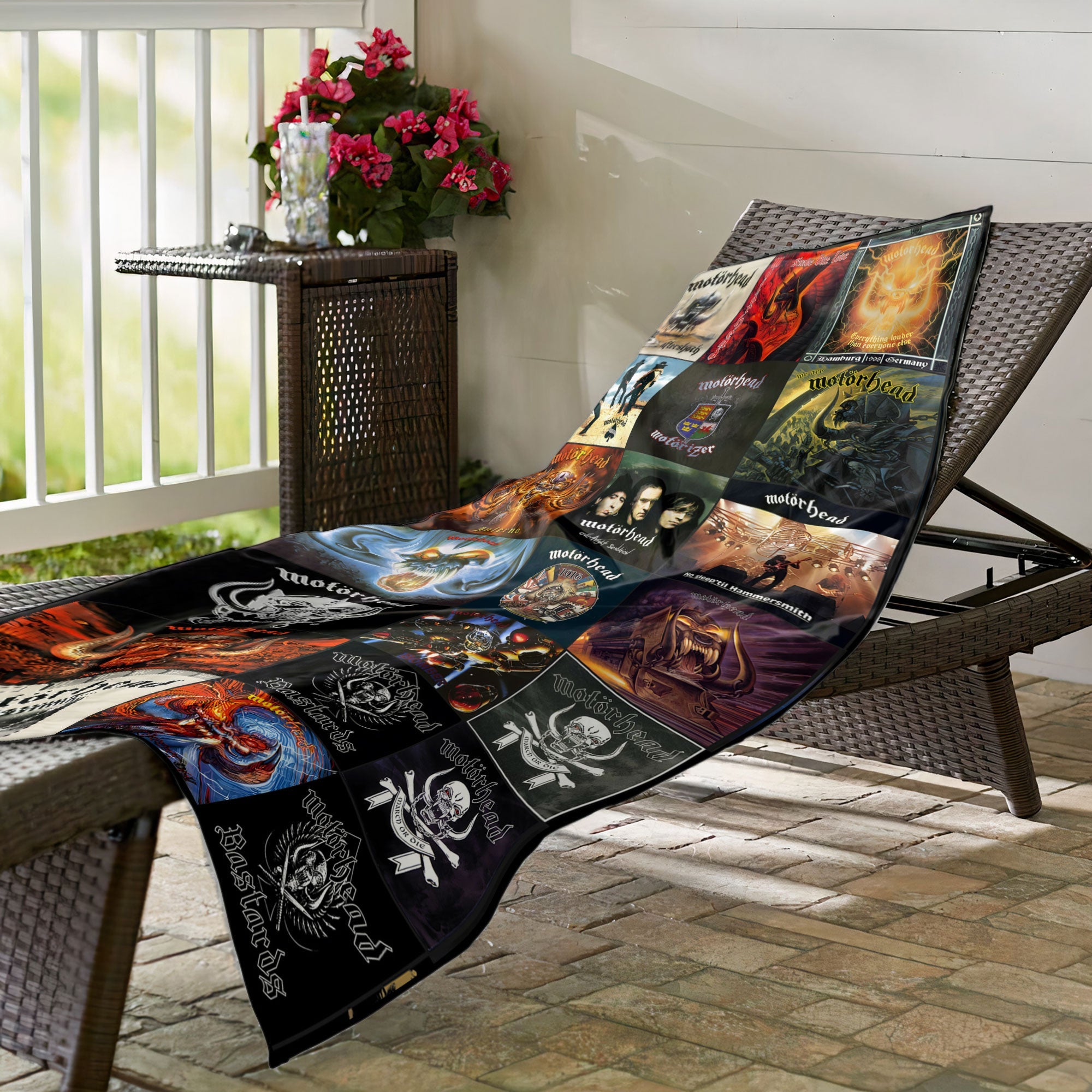 Motörhead Beach Towel Album Cover Collage Classic Rock Towel
