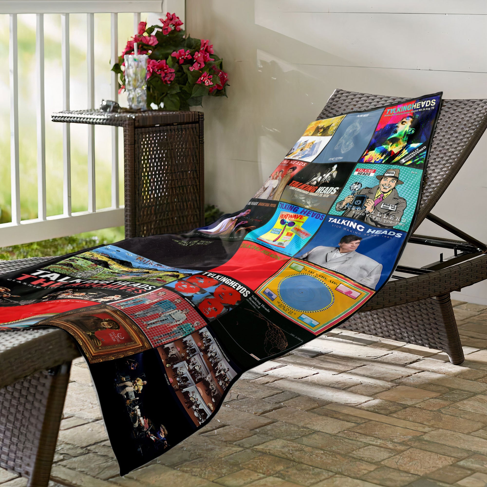 Talking Heads Beach Towel Album Cover Collage Classic Rock Towel