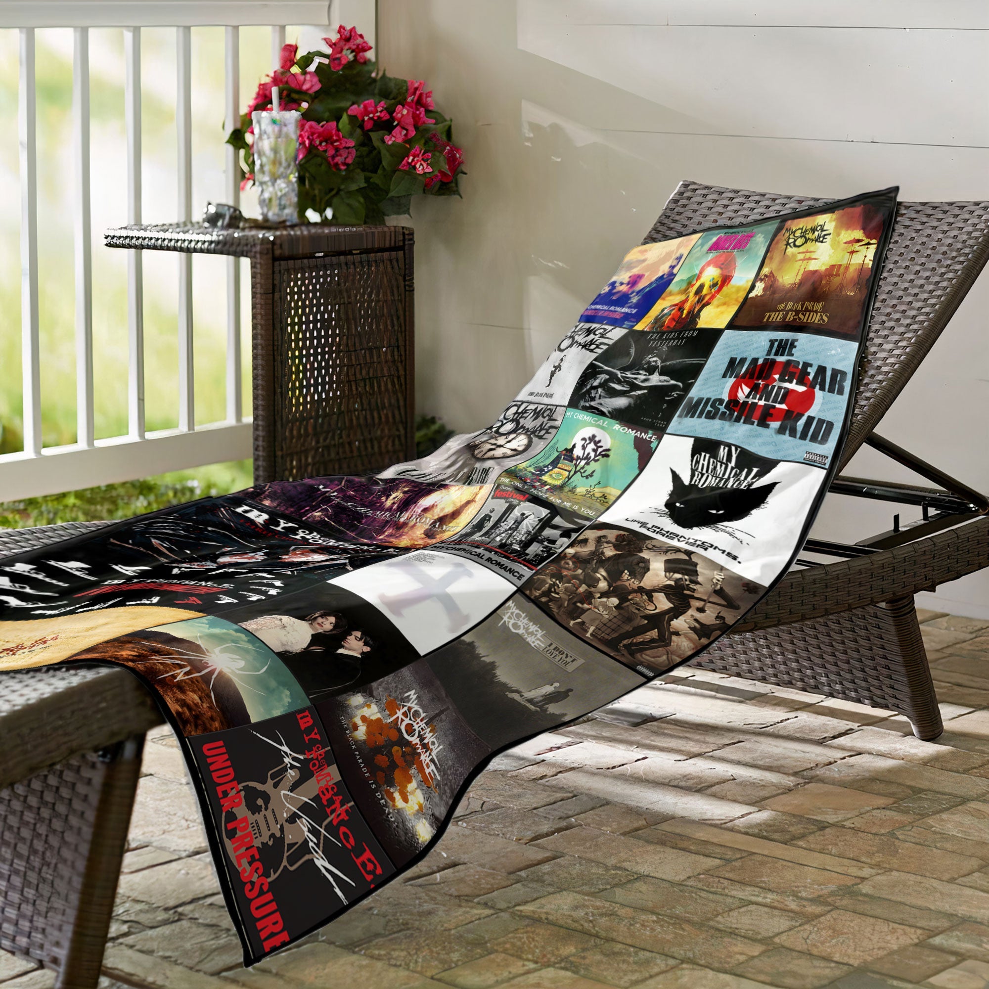 My Chemical Romance Beach Towel Album Cover Collage Classic Rock Towel