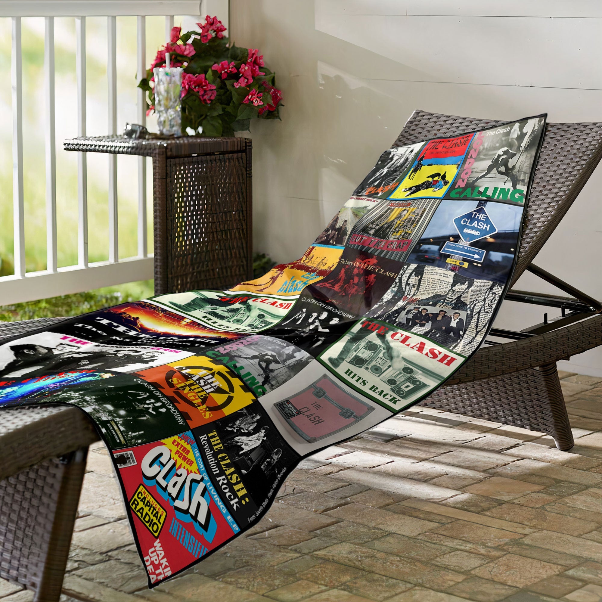 The Clash Beach Towel Album Cover Collage Classic Rock Towel
