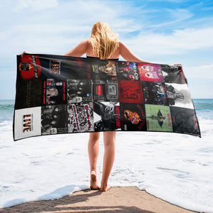 Mötley Crüe Beach Towel Album Cover Collage Heavy Meatal Towel