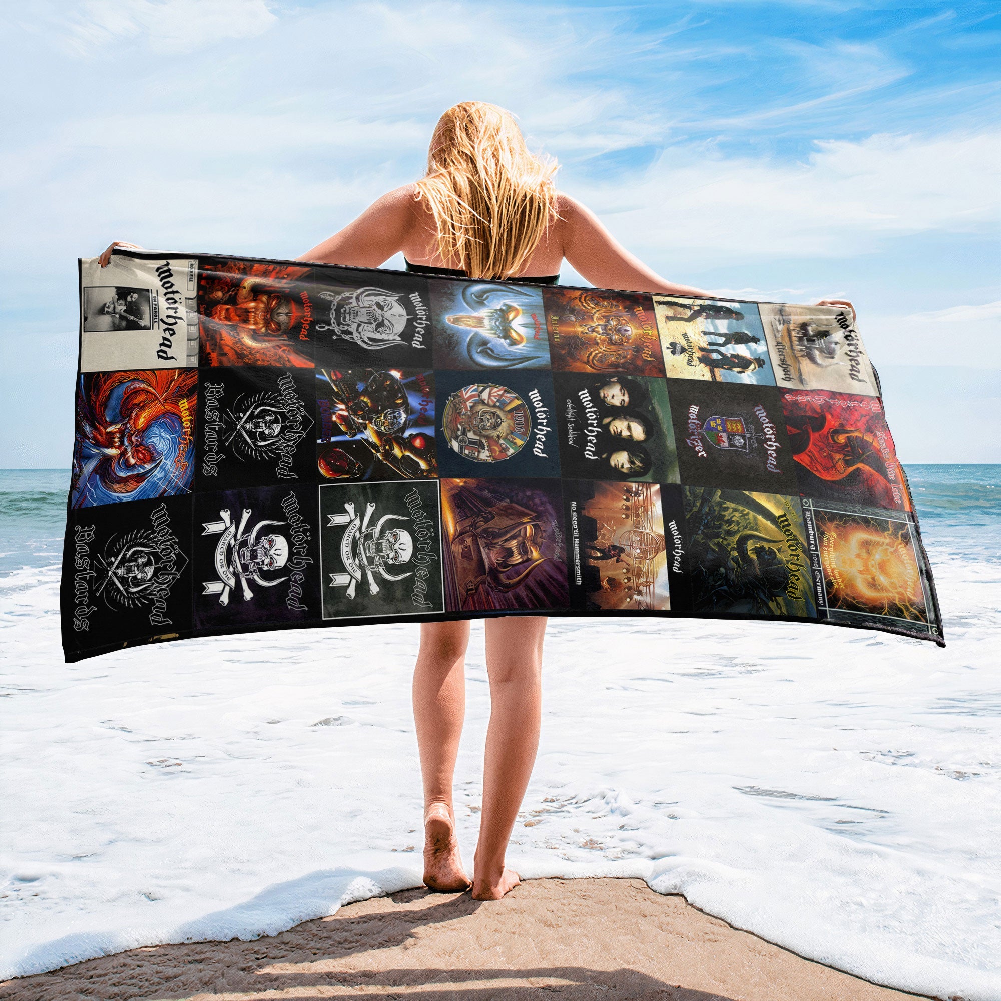Motörhead Beach Towel Album Cover Collage Classic Rock Towel