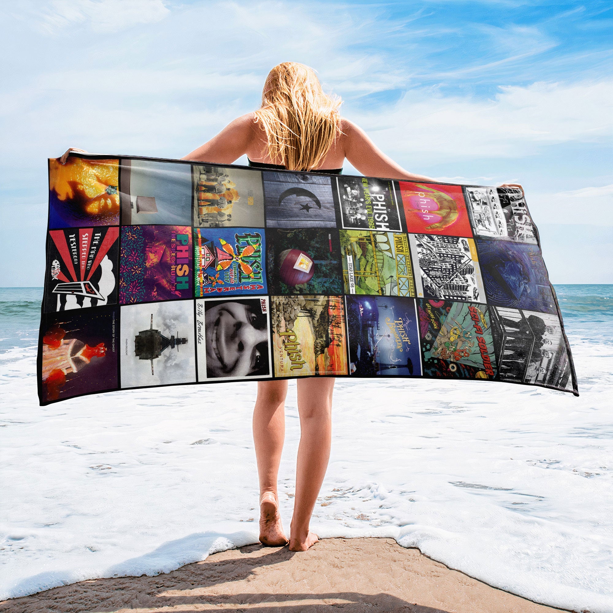 Phish Beach Towel Album Cover Collage Classic Rock Towel