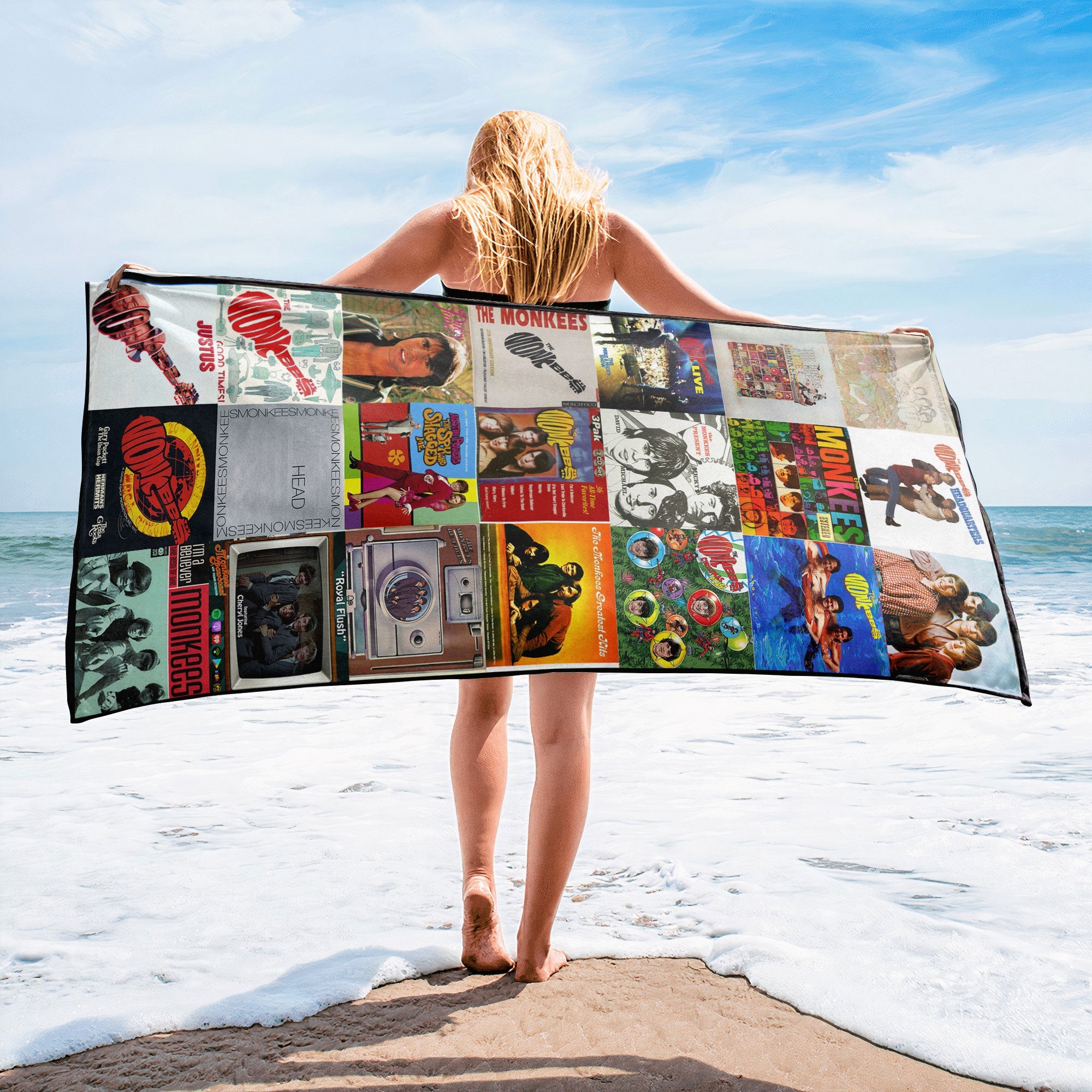 The Monkees Beach Towel Album Cover Collage Classic Rock Towel