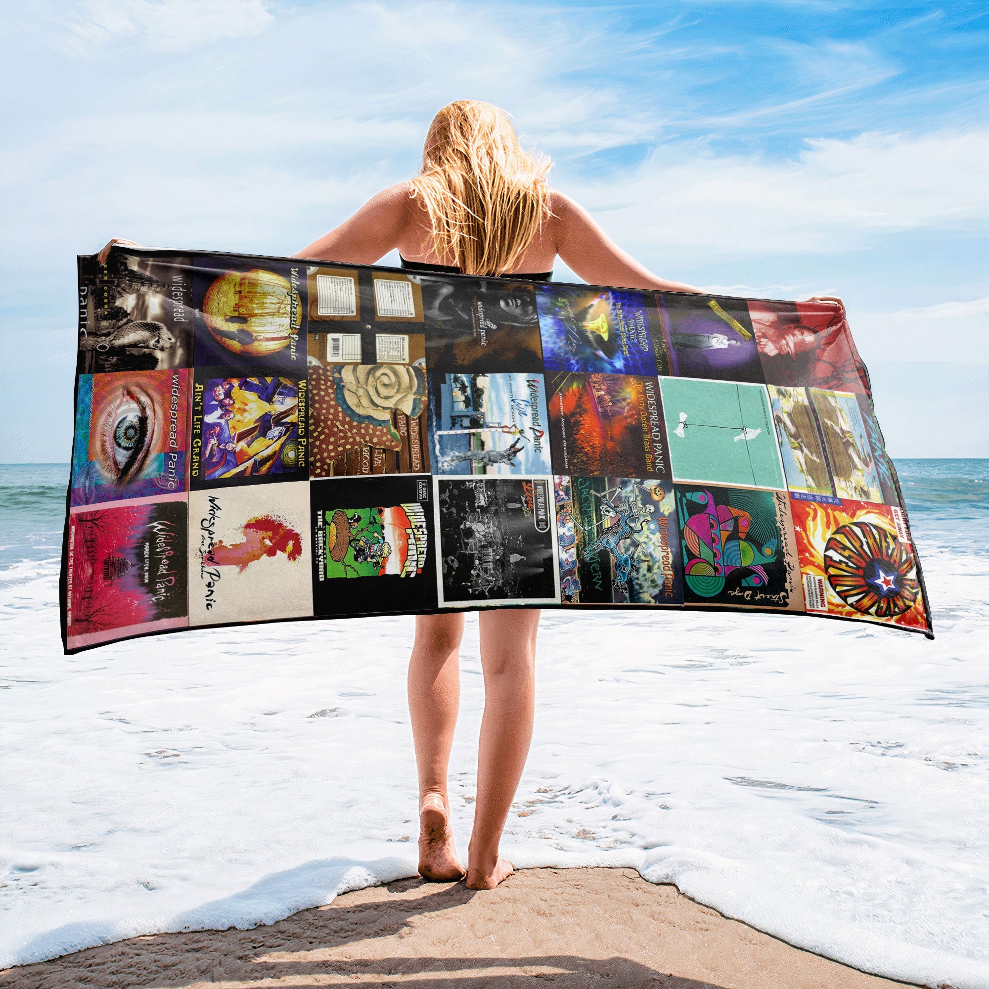 Widespread Panic Beach Towel Album Cover Collage Classic Rock Towel