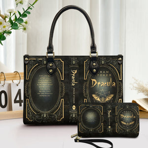 Bram Stoker’s Dracula Gothic Leather Handbag & Wallet Set Dark Literary Fashion
