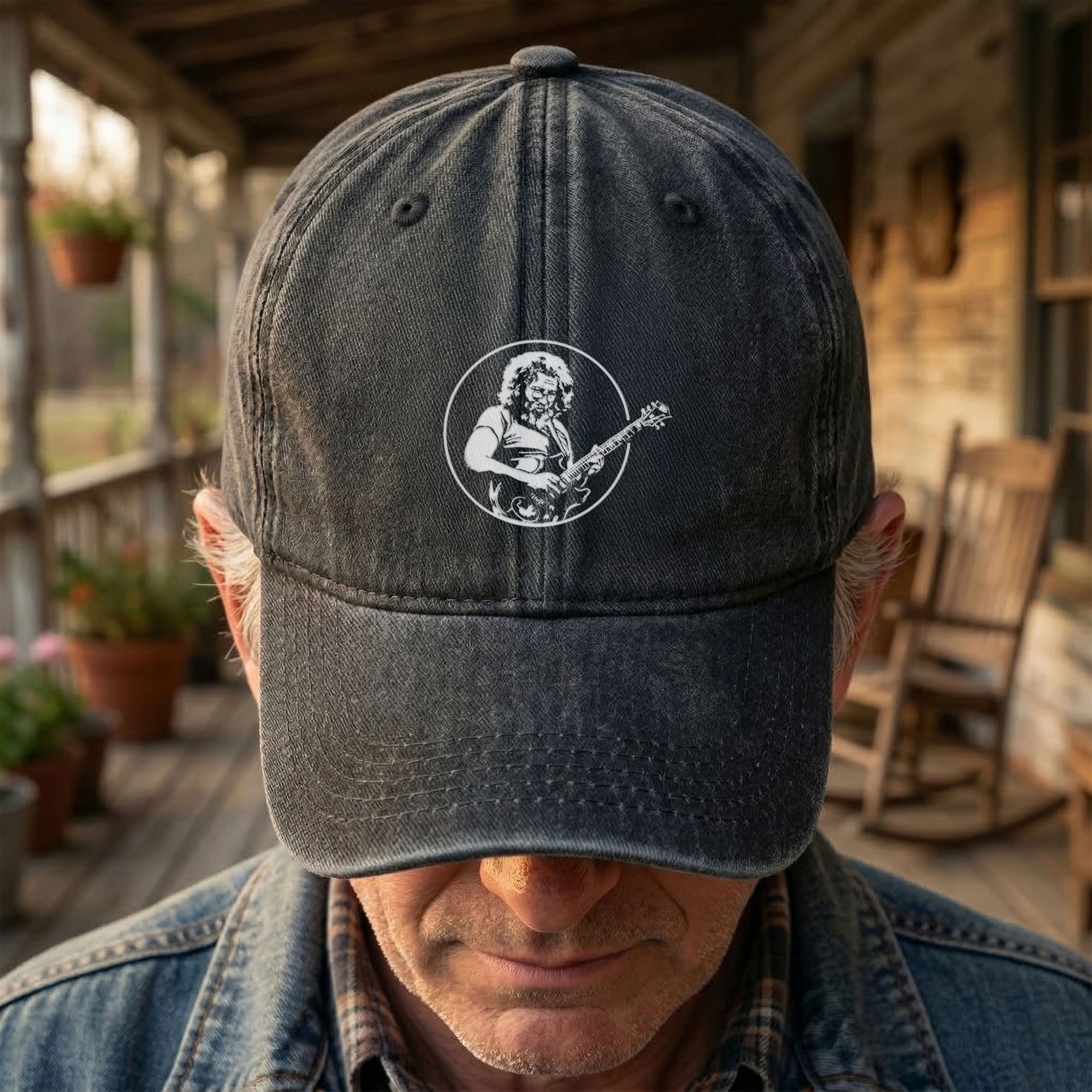 Jerry Style Guitarist Dad Hat Vintage Jam Band Tribute Cap