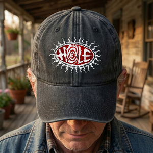 Hole Band Eyeball Denim Cap Vintage Hole Band Album Merch Gift for Dad (With Box)