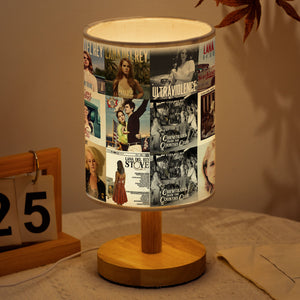 Lana Del Rey Albums Fabric Lamp Dreamy Vintage - Inspired Table Light