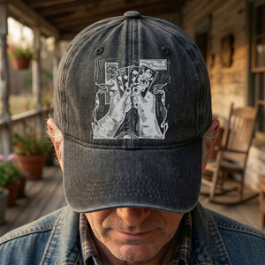Billy Strings BMFS Playing Cards Woodcut Graphic Music Merch Denim Cap Retro Vintage Dad Cap Gift For Dad (With Box)