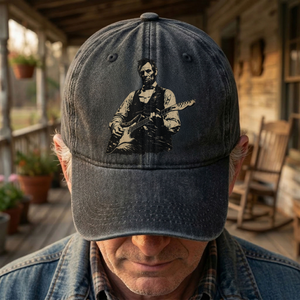 Abraham Lincoln Patriotic History Denim Cap Vintage Dad Cap Gift For Dad (With Box)