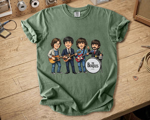 The Beatles Band Members Comfort Colors Tee John Lennon Paul McCartney George Harrison Ringo Starr Classic Rock Tribute Shirt