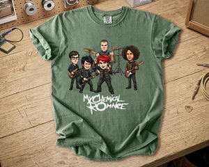 My Chemical Romance Comfort Colors Tee Band Members Tribute Classic Emo Rock Shirt