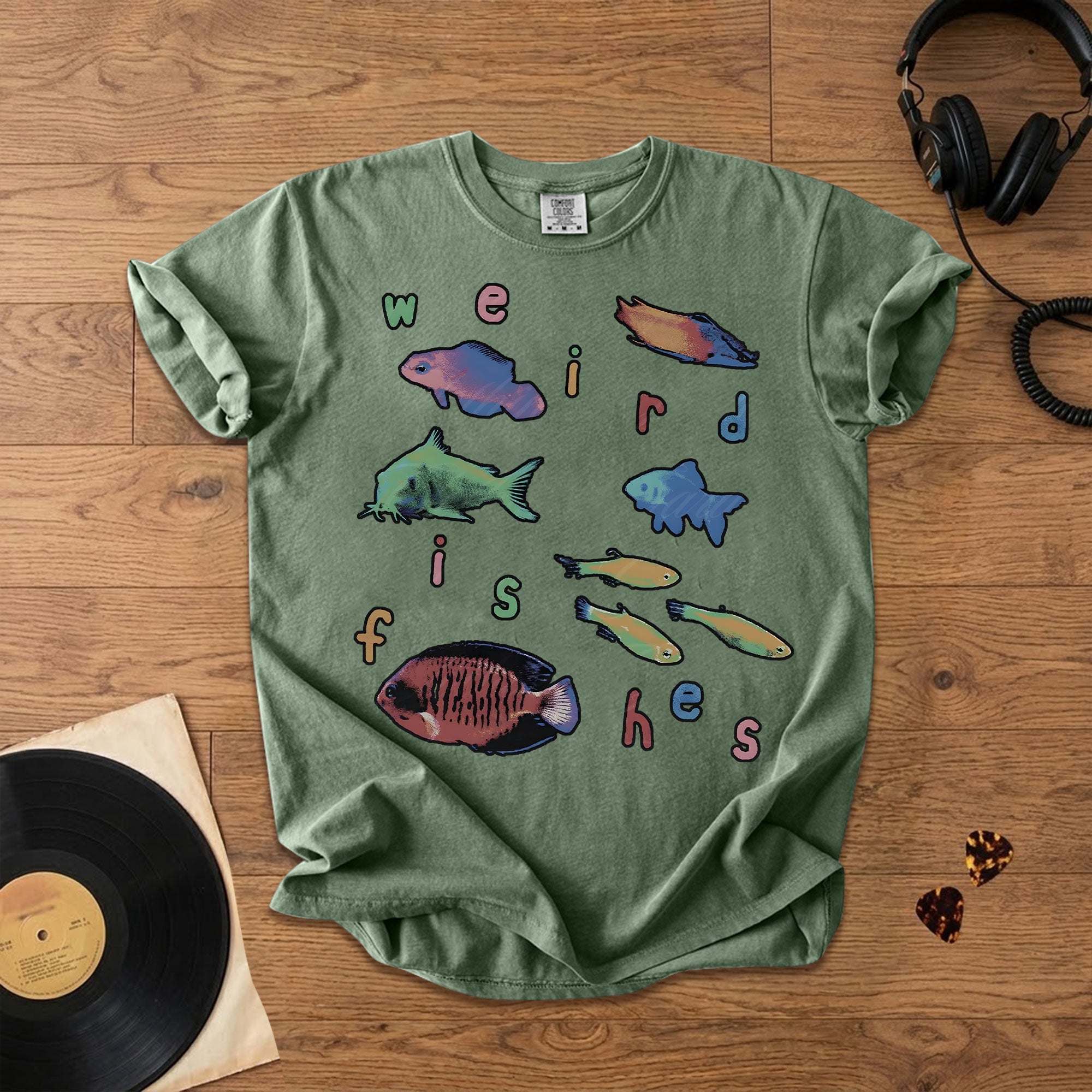 Weird Fishes Radiohead Comfort Tee Space & Retro Rock Inspired Graphic Shirt