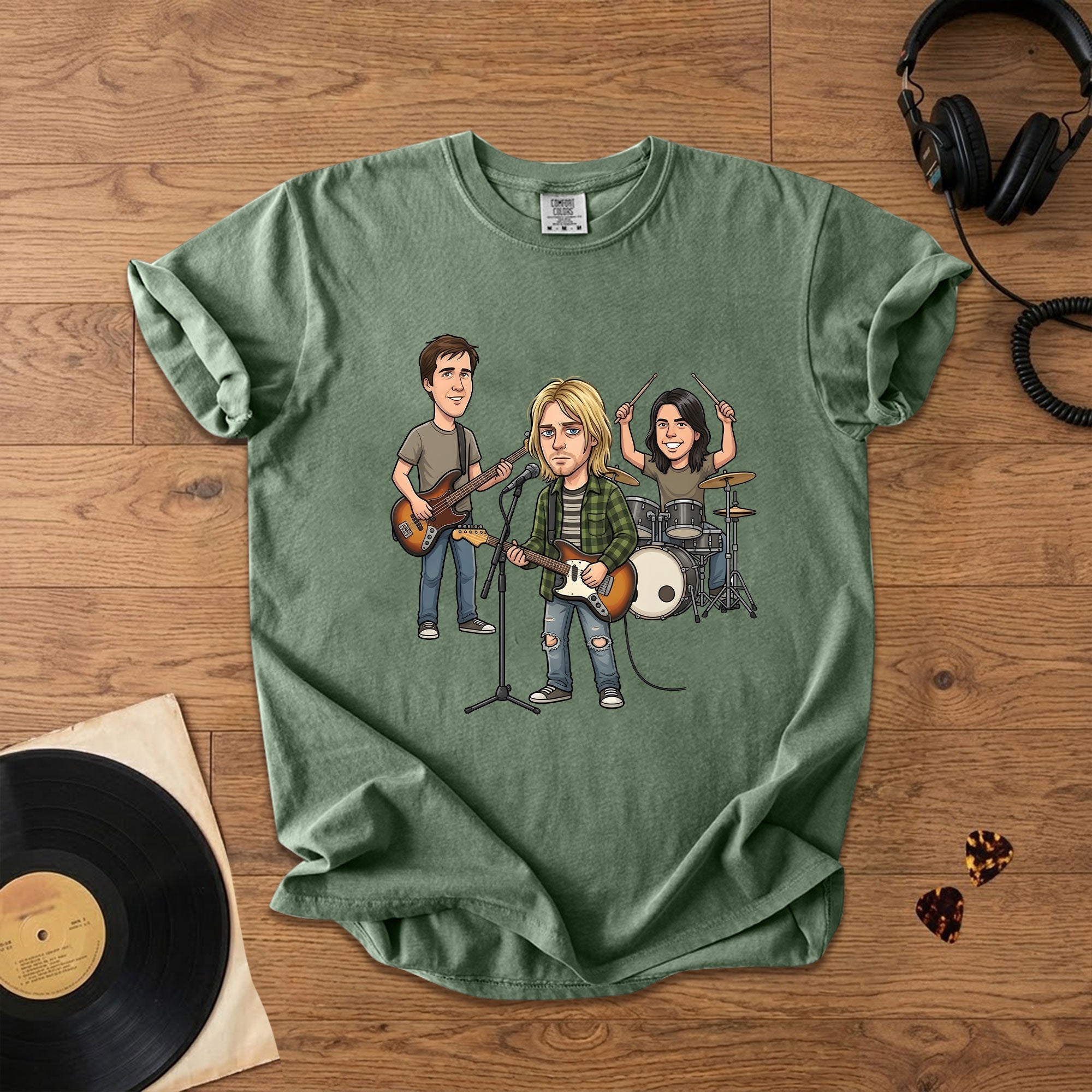 Nirvana Vintage Grunge Band Graphic T-Shirt Retro Music Fan Comfort Tee