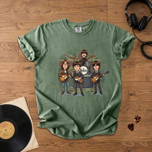 Vintage Beatles Band Comfort Tee Classic Rock Graphic T-Shirt
