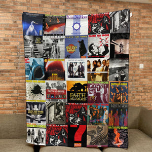 Faith No More Sherpa Blanket Iconic Album Cover Collage Gift for Rock Fans