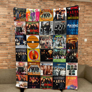 NSYNC Sherpa Blanket Ultimate Boy Band Album Cover Collage Gift