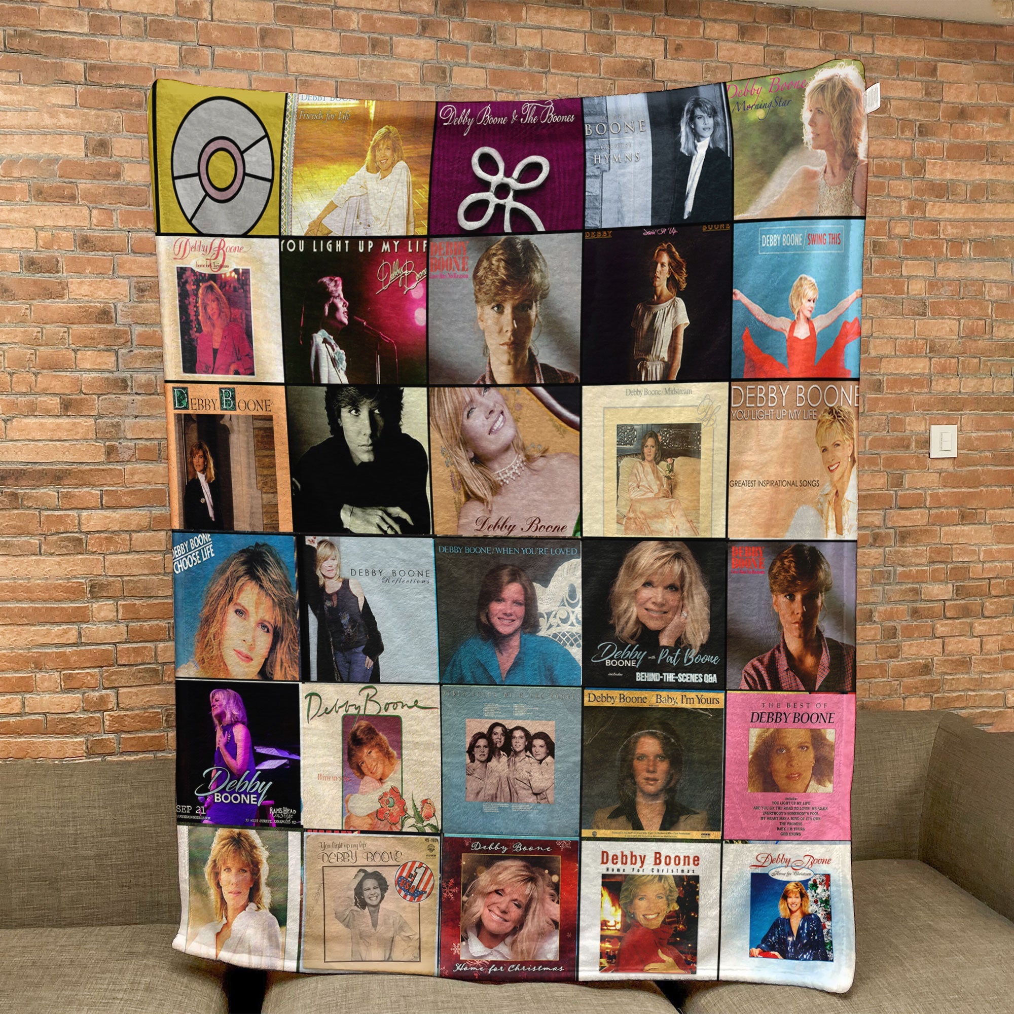 Debby Boone Sherpa Blanket Classic Album Cover Collage Gift for Timeless Music Fans