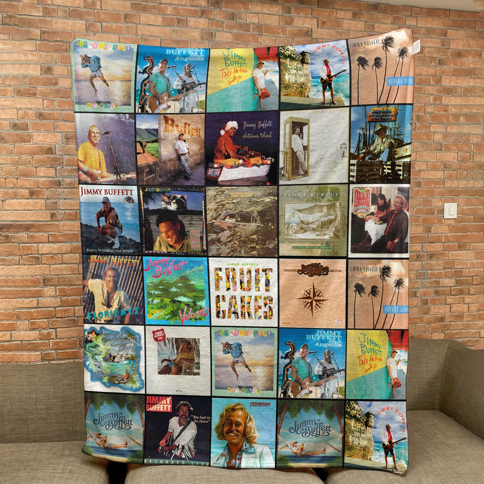 Jimmy Buffett Sherpa Blanket A Cozy Escape to Island Time