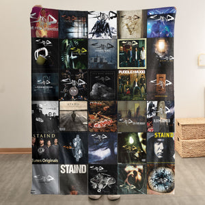 Staind Sherpa Blanket Iconic Album Cover Collage for Rock Fans