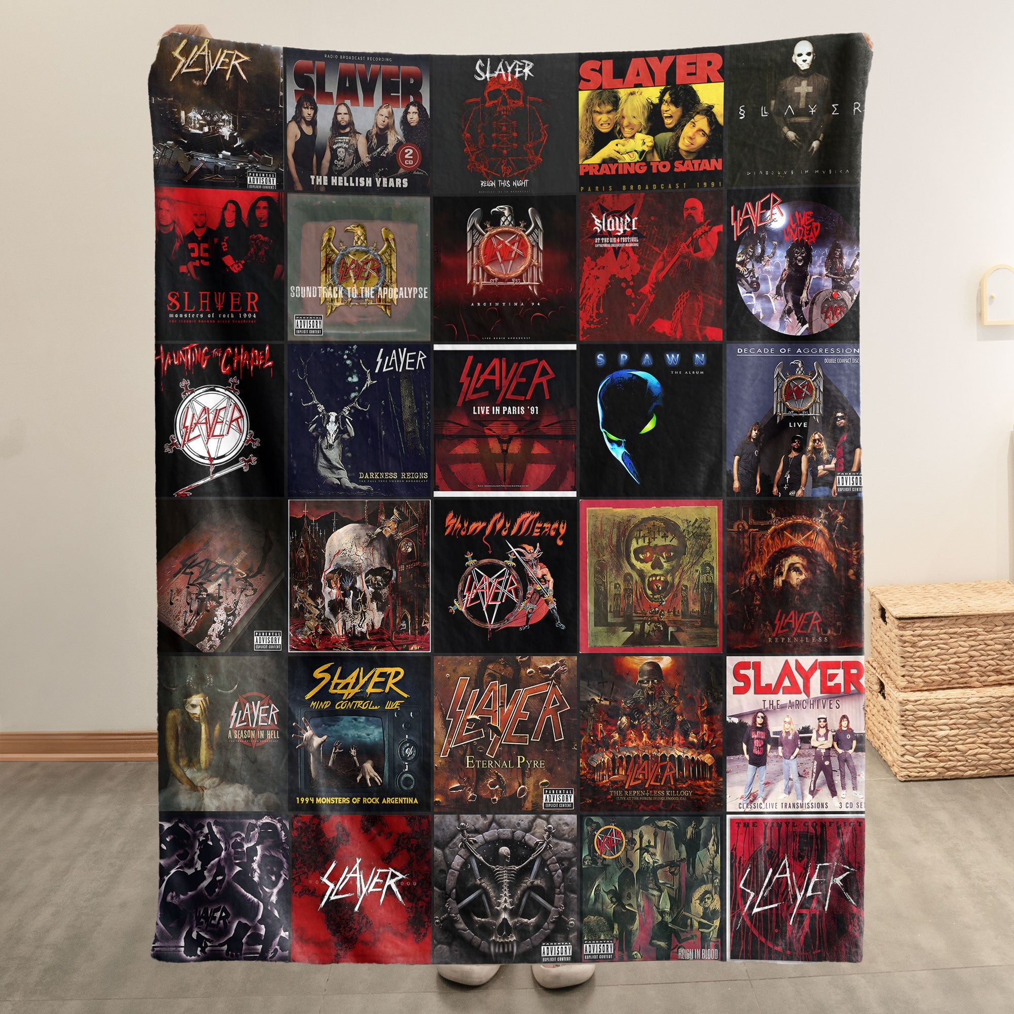 Slayer Sherpa Blanket A Fierce Tribute to Metal Legends