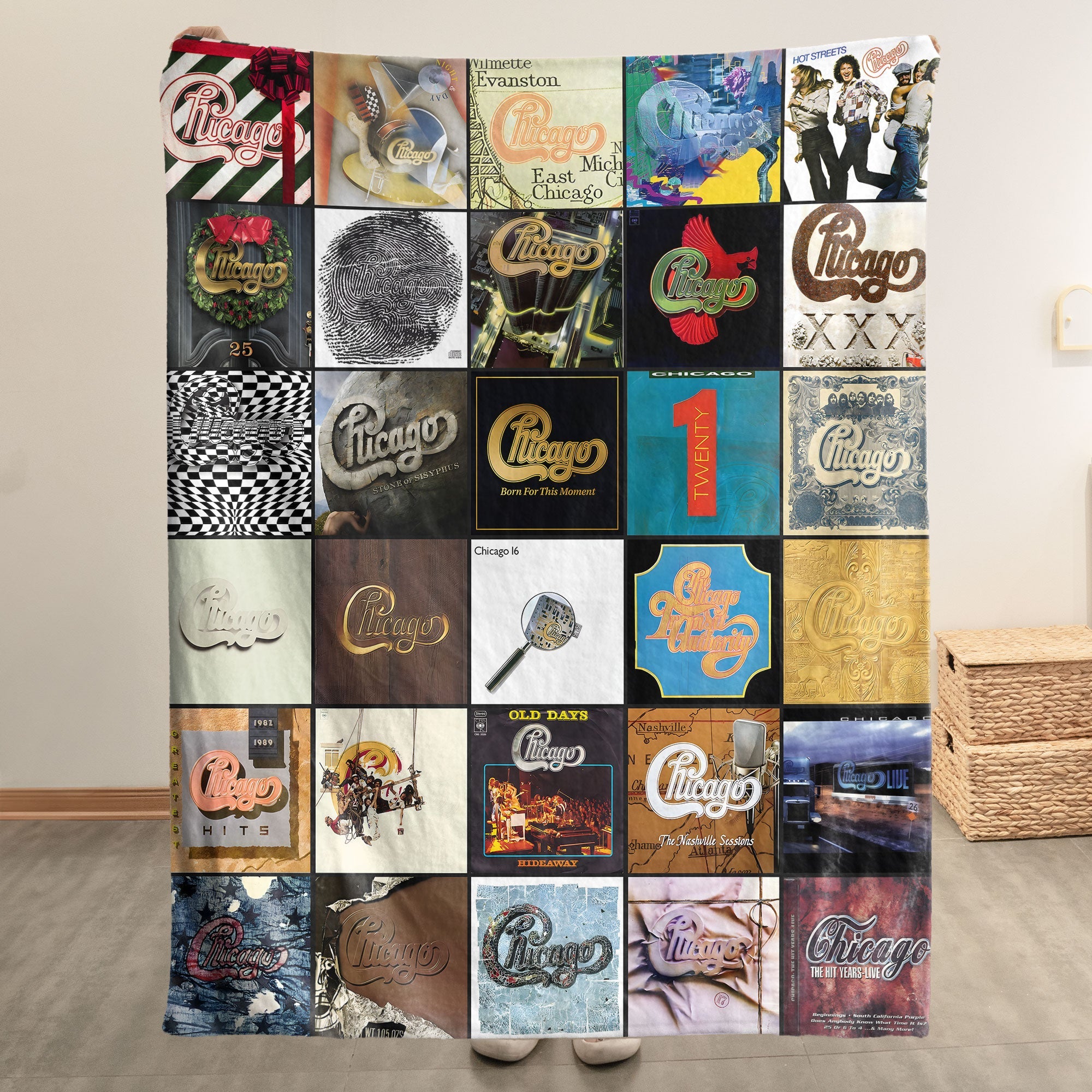 Chicago Sherpa Blanket A Timeless Tribute to Classic Rock Legends