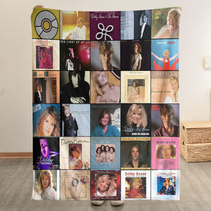 Debby Boone Sherpa Blanket Classic Album Cover Collage Gift for Timeless Music Fans